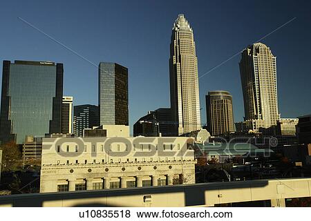 Stock Photo -  Charlotte, NC, North Carolina, Downtown Skyline. Fotosearch