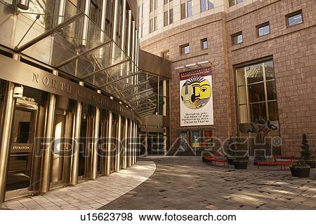 Stock Photo -  Charlotte, NC, North Carolina, Downtown, Spirit Square, Blumenthal Performing Arts Center. Fotosearch