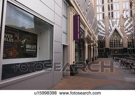 Stock Photo -  Charlotte, NC, North Carolina, Downtown, Mint Museum Shop, cafeteria. Fotosearch