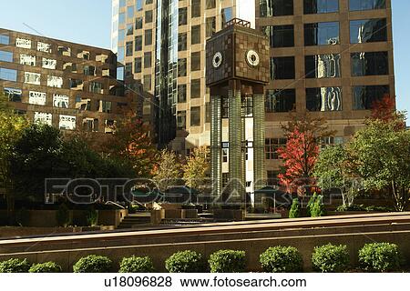 Charlotte, NC, North Carolina, Downtown, plaza, clock, autumn View Large Photo Image Stock Photo - Charlotte, NC, North Carolina, Downtown, plaza, clock, autumn. Fotosearch