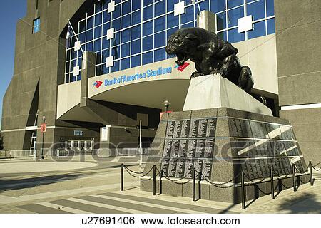 Stock Photograph -  Charlotte, NC, North Carolina, Downtown, Bank of America Stadium, Panthers, football. Fotosearch