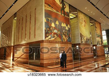 Charlotte, NC, North Carolina, Downtown, frescoes inside Bank of America Building lobby View Large Photo Image Stock Photography - Charlotte, NC, North Carolina, Downtown, frescoes inside Bank of America Building lobby. Fotosearch