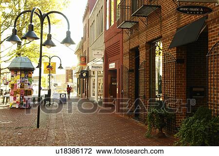 Stock Image -  Charlottesville, VA, Virginia, Historic Downtown. Fotosearch