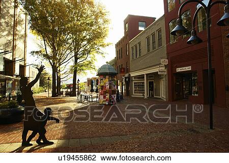 Stock Image -  Charlottesville, VA, Virginia, Historic Downtown. Fotosearch