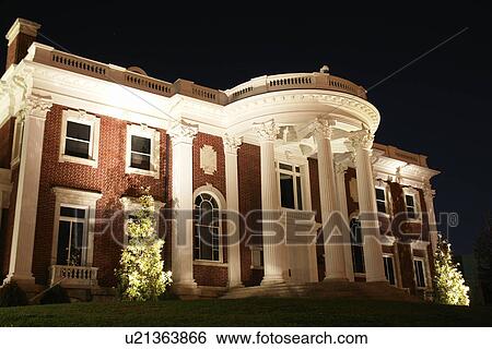 Stock Photograph -  Chattanooga, TN, Tennessee, Hunter Museum of American Art, evening. Fotosearch