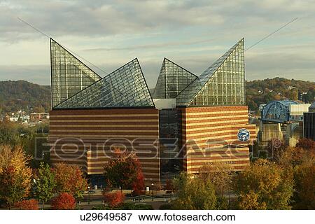 Stock Photo -  Chattanooga, TN, Tennessee, Tennessee Aquarium, aerial view. Fotosearch