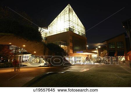 Stock Photography -  Chattanooga, TN, Tennessee, Tennessee Aquarium, Ocean Journey, evening. Fotosearch