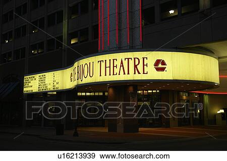 Stock Photo -  Chattanooga, TN, Tennessee, The Bijou Theatre, evening. Fotosearch
