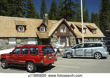 Crater Lake National Park, OR, Oregon, Park Headquarters, Steel Information Center, Cascade Range View Large Photo Image Stock Image - Crater Lake National Park, OR, Oregon, Park Headquarters, Steel Information Center, Cascade Range. Fotosearch