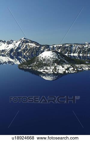 Crater Lake National Park, OR, Oregon, Cascade Range, Volcanic Legacy Scenic Byway, Rim Drive View Large Photo Image Stock Photo - Crater Lake National Park, OR, Oregon, Cascade Range, Volcanic Legacy Scenic Byway, Rim Drive. Fotosearch