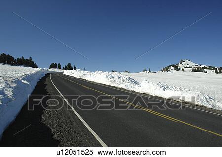 Crater Lake National Park, OR, Oregon, Cascade Range, Volcanic Legacy Scenic Byway from Rim Drive, snow View Large Photo Image Stock Photography - Crater Lake National Park, OR, Oregon, Cascade Range, Volcanic Legacy Scenic Byway from Rim Drive, snow. Fotosearch