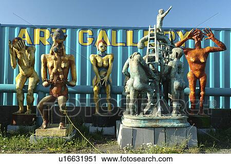 Crescent City, CA, California, Pacific Ocean, Art display, outdoors, Art Gallery, sculptures, statues View Large Photo Image Stock Image - Crescent City, CA, California, Pacific Ocean, Art display, outdoors, Art Gallery, sculptures, statues. Fotosearch