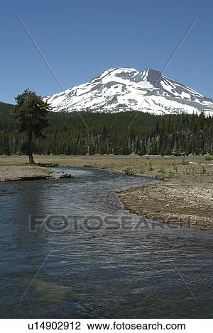 Deschutes National Forest, OR, Oregon, Mount Bachelor, Cascade Lakes National Scenic Byway, Cascade Range, Soda Creek View Large Photo Image Stock Image - Deschutes National Forest, OR, Oregon, Mount Bachelor, Cascade Lakes National Scenic Byway, Cascade Range, Soda Creek. Fotosearch