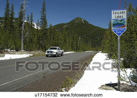 Deschutes National Forest, OR, Oregon, Cascade Lakes National Scenic Byway, road sign View Large Photo Image Stock Image - Deschutes National Forest, OR, Oregon, Cascade Lakes National Scenic Byway, road sign. Fotosearch