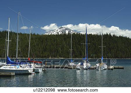 Deschutes National Forest, OR, Oregon, Mount Bachelor, Cascade Lakes National Scenic Byway, Cascade Range, Lava Lakes, marina, boats View Large Photo Image Stock Photo - Deschutes National Forest, OR, Oregon, Mount Bachelor, Cascade Lakes National Scenic Byway, Cascade Range, Lava Lakes, marina, boats. Fotosearch
