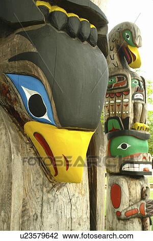 Duncan, British Columbia, Canada, Vancouver Island, Totem poles View Large Photo Image Stock Image - Duncan, British Columbia, Canada, Vancouver Island, Totem poles. Fotosearch