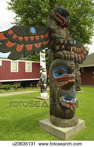 Duncan, British Columbia, Canada, Vancouver Island, Totem poles View Large Photo Image Stock Image - Duncan, British Columbia, Canada, Vancouver Island, Totem poles. Fotosearch