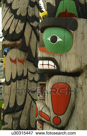 Duncan, British Columbia, Canada, Vancouver Island, Totem poles View Large Photo Image Stock Photo - Duncan, British Columbia, Canada, Vancouver Island, Totem poles. Fotosearch