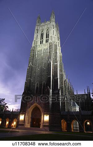 Durham, NC, North Carolina, Duke University, Duke University Chapel, evening View Large Photo Image Stock Photo -  Durham, NC, North Carolina, Duke University, Duke University Chapel, evening. Fotosearch