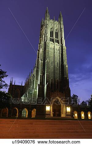 Durham, NC, North Carolina, Duke University, Duke University Chapel, evening View Large Photo Image Stock Photograph - Durham, NC, North Carolina, Duke University, Duke University Chapel, evening. Fotosearch