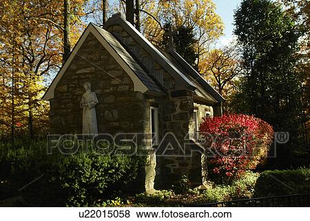 Stock Photo -  Emmitsburg, MD, Maryland, Mount St. Mary's University, National Shrine Grotto of Lourdes. Fotosearch