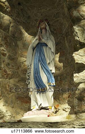Stock Photograph -  Emmitsburg, MD, Maryland, Mount St. Mary's University, National Shrine Grotto of Lourdes. Fotosearch