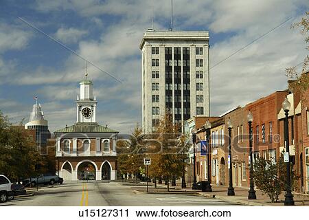 Stock Image -  Fayetteville, NC, North Carolina, Downtown, The Market House. Fotosearch