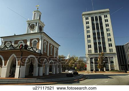 Stock Image -  Fayetteville, NC, North Carolina, Downtown, The Market House. Fotosearch