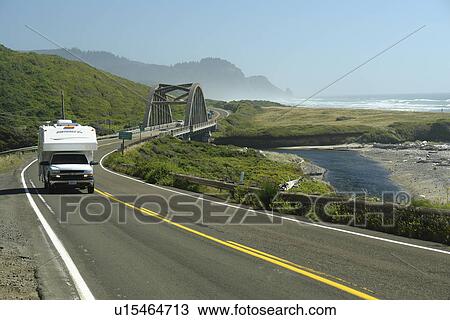 Florence, OR, Oregon, Pacific Ocean, Pacific Coast Scenic Byway, Rt Route, Highway 101, Roosevelt Beach, Big Creek Bridge View Large Photo Image Stock Image - Florence, OR, Oregon, Pacific Ocean, Pacific Coast Scenic Byway, Rt Route, Highway 101, Roosevelt Beach, Big Creek Bridge. Fotosearch