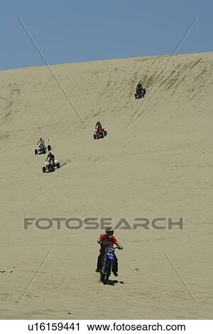 Stock Image -  Florence, OR, Oregon, Pacific Ocean, Pacific Coast Scenic Byway, Rt Route, Highway 101, Oregon Dunes National Recreation Area, Siuslaw National Forest, Jessie M. Honeyman Memorial State Park, sand dunes. Fotosearch