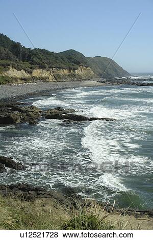 Florence, OR, Oregon, Pacific Ocean, Pacific Coast Scenic Byway, Rt Route, Highway 101, Searose Beach View Large Photo Image Stock Photo - Florence, OR, Oregon, Pacific Ocean, Pacific Coast Scenic Byway, Rt Route, Highway 101, Searose Beach. Fotosearch
