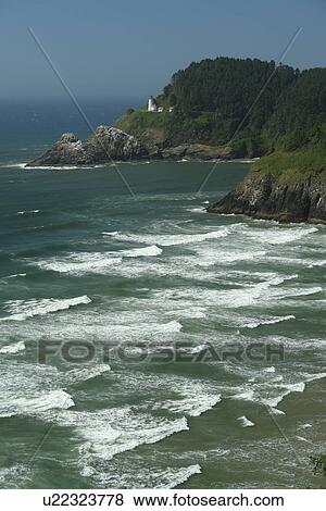 Florence, OR, Oregon, Pacific Ocean, Pacific Coast Scenic Byway, Rt Route, Highway 101, Heceta Head Light State Scenic Viewpoint, Devil's Elbow Beach View Large Photo Image Stock Photo - Florence, OR, Oregon, Pacific Ocean, Pacific Coast Scenic Byway, Rt Route, Highway 101, Heceta Head Light State Scenic Viewpoint, Devil's Elbow Beach. Fotosearch