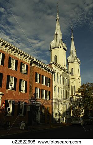 Frederick, MD, Maryland, Historic Downtown, Evangelical Lutheran Church View Large Photo Image Stock Photography - Frederick, MD, Maryland, Historic Downtown, Evangelical Lutheran Church. Fotosearch
