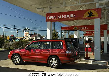 Stock Photograph -  Gap, PA, Pennsylvania, Wawa Gas Station. Fotosearch