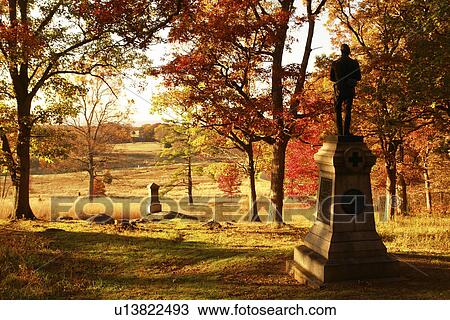 Stock Image -  Gettysburg, PA, Pennsylvania, Gettysburg National Military Park, Little Round Top. Fotosearch