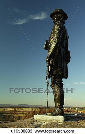 Gettysburg, PA, Pennsylvania, Gettysburg National Military Park, Little Round Top, Statue Brigadier General Warren View Large Photo Image Stock Image - Gettysburg, PA, Pennsylvania, Gettysburg National Military Park, Little Round Top, Statue Brigadier General Warren. Fotosearch
