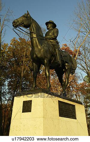 Stock Image -  Gettysburg, PA, Pennsylvania, Gettysburg National Military Park, John Sedgwick statue. Fotosearch