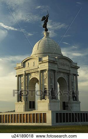 Gettysburg, PA, Pennsylvania, Gettysburg National Military Park, Pennsylvania Memorial, Cemetery Ridge View Large Photo Image Stock Photo - Gettysburg, PA, Pennsylvania, Gettysburg National Military Park, Pennsylvania Memorial, Cemetery Ridge. Fotosearch