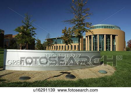 Greenville, SC, South Carolina, Greenville County Hughes Library, autumn View Large Photo Image Stock Photo - Greenville, SC, South Carolina, Greenville County Hughes Library, autumn. Fotosearch