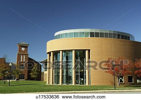 Stock Photograph -  Greenville, SC, South Carolina, Greenville County Hughes Library, autumn. Fotosearch