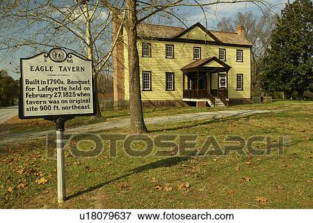 Stock Photo -  Halifax, NC, North Carolina, Historic Halifax State Historic site, Eagle Tavern. Fotosearch