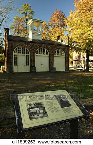 Stock Image -  Harpers Ferry, WV, West Virginia, Historic Downtown, John Brown Fort, Harpers Ferry National Historical Park. Fotosearch