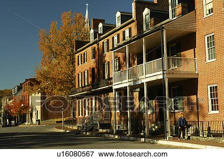 Stock Photo -  Harpers Ferry, WV, West Virginia, Historic Downtown, National Historical Park. Fotosearch