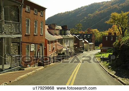 Stock Photo -  Harpers Ferry, WV, West Virginia, Historic Downtown. Fotosearch