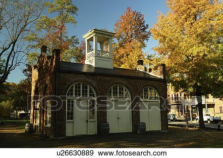 Stock Photo -  Harpers Ferry, WV, West Virginia, Historic Downtown, John Brown Fort, Harpers Ferry National Historical Park. Fotosearch