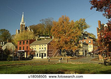 Harpers Ferry, WV, West Virginia, Historic Downtown, National Historical Park View Large Photo Image Stock Photography - Harpers Ferry, WV, West Virginia, Historic Downtown, National Historical Park. Fotosearch
