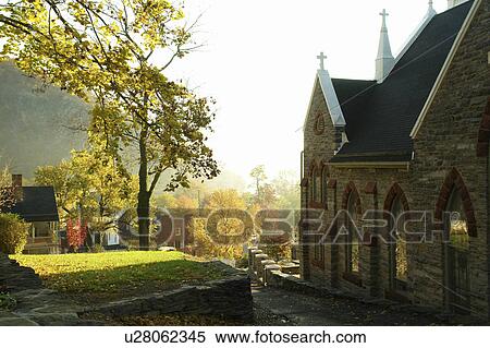Harpers Ferry, WV, West Virginia, Historic Downtown, St Peter's Roman Catholic Church View Large Photo Image Stock Photography - Harpers Ferry, WV, West Virginia, Historic Downtown, St Peter's Roman Catholic Church. Fotosearch