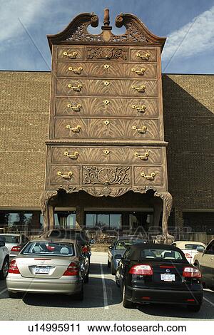 Stock Image -  High Point, Jamestown, NC, North Carolina, Furnitureland South, World's Largest Highboy Dresser. Fotosearch