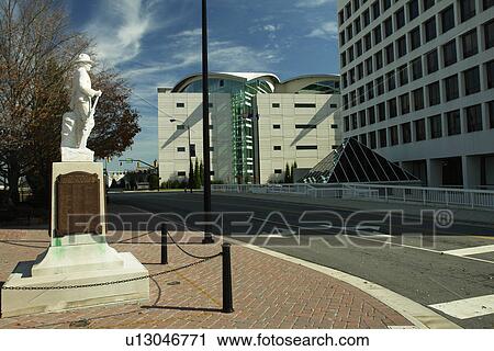 Stock Image -  High Point, NC, North Carolina, Downtown, World War I Monument. Fotosearch