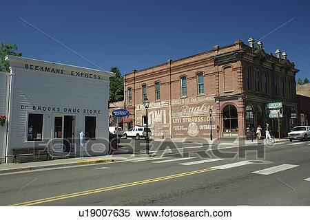 Stock Photography -  Historic Jacksonville, OR, Oregon, Gold Mining Town, downtown. Fotosearch